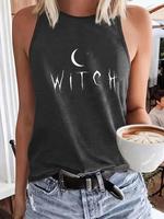 Women's Letter Print Round Neck Tank Top, Casual Sleeveless Top for Daily Wear, Ladies Clothes for All Seasons, Tank Tops for...