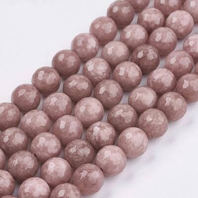 Natural White Jade Bead Strands