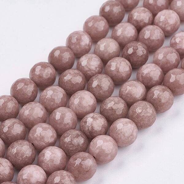 Natural White Jade Bead Strands