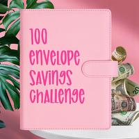 100 Envelope Challenge Binder, Savings Challenges Sheets ，Budget Binder with Cash Envelopes，Fun Way to Save $5,050,Budget...