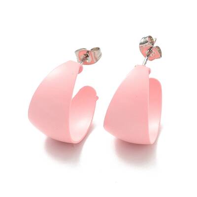 304 Stainless Steel Chunky Stud Earrings
