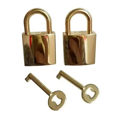 Portable Mini Lock Kit, 2 Counts Durable Zinc Alloy Lock with Keys, Mini Lock For Luggage & Bag & Backpack