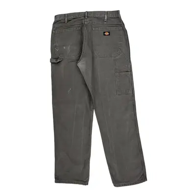 Dickies Carpenter Trousers - 34? Waist Grey Cotton