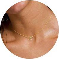 FREEKISS Initial Letter Necklaces For Women Dainty Pendant Necklaces Simple Jewelry A-Z Personalized Gift Trendy For Fashion ...