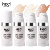 HECI Color-changing Foundation, Lightweight Moisturizing Natural Makeup Cream 2 for 1 Deal, Color Self-Adjusting Hydrate Ma...