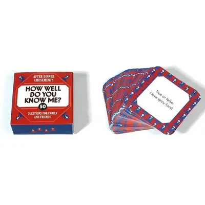 How Well Do You Know Me Board Game, 1 Box Dinner Party Conversation Card Game for Adults and Family, Gift for Men & Women