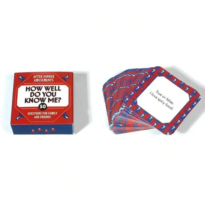 How Well Do You Know Me Board Game, 1 Box Dinner Party Conversation Card Game for Adults and Family, Gift for Men & Women