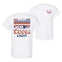 Red White And Coors Light 2-Sided Shirt Coors Light, Colorful, For Him, For Her, Casual Crew Neck, Graphic Tee Clothes Comfor...
