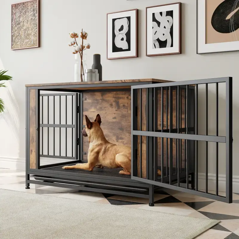 [Bellemave] Dog Crate Furniture,  Wooden Dog Crate Table, 27.48\