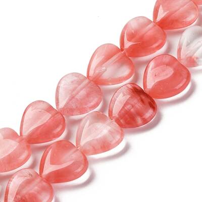 Cherry Quartz Glass Beads Strands