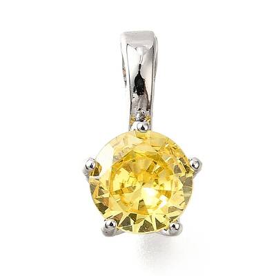 Brass Micro Pave Cubic Zirconia Charms