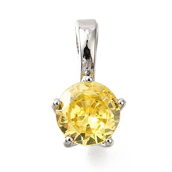 Brass Micro Pave Cubic Zirconia Charms