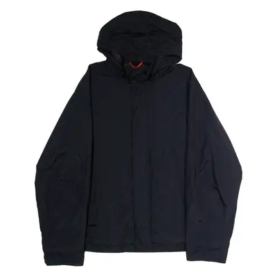 TIMBERLAND Mens Rain Jacket Black Nylon Hooded XL