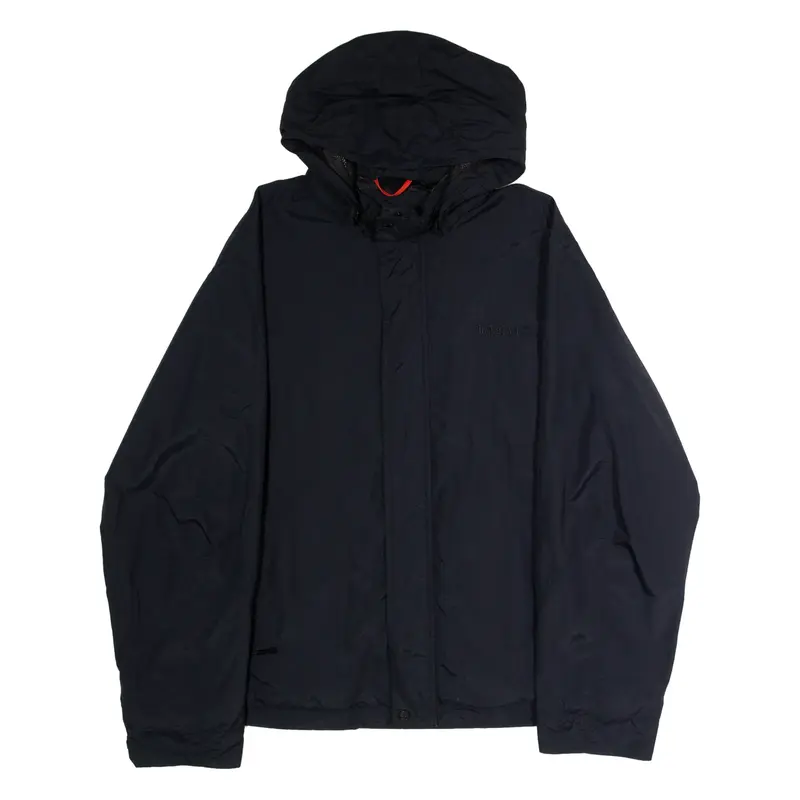 TIMBERLAND Mens Rain Jacket Black Nylon Hooded XL