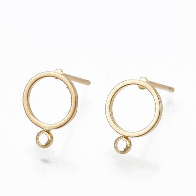 Brass Stud Earring Findings