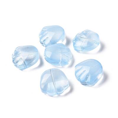 Transparent Spray Painted Glass Beads