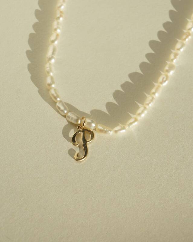 Quincy Initial Necklace | Metal Color: Gold | Style: P