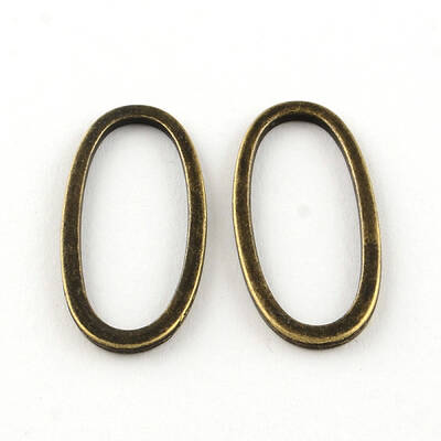 Oval Tibetan Style Alloy Linking Rings