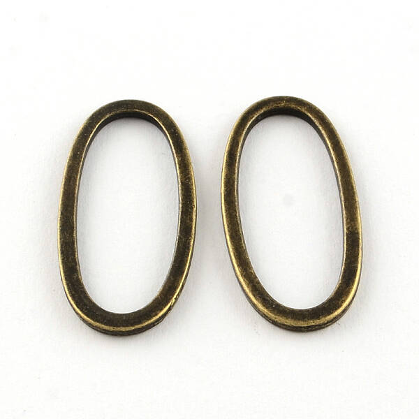 Oval Tibetan Style Alloy Linking Rings