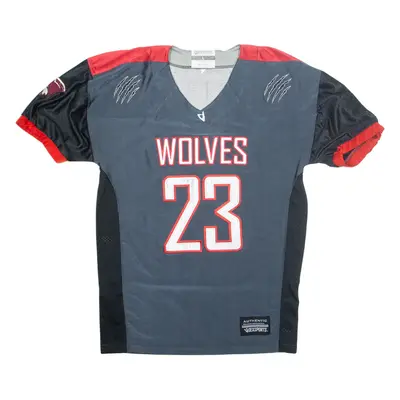 DEX SPORTS Wolves Mens Jersey Grey USA V-Neck L