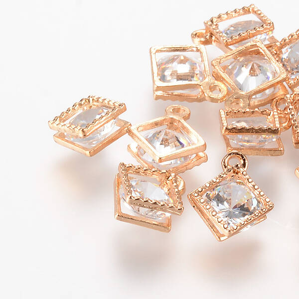 Rhombus Alloy Charms