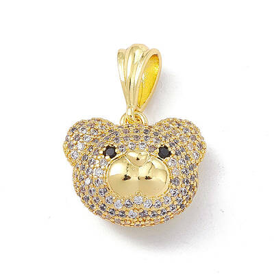 Brass Micro Pave Cubic Zirconia Pendants