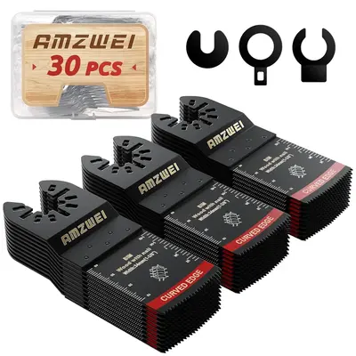 AMZWEI 30 Pcs Bi-Metal Oscillating Tool Blades, 1-3/8\
