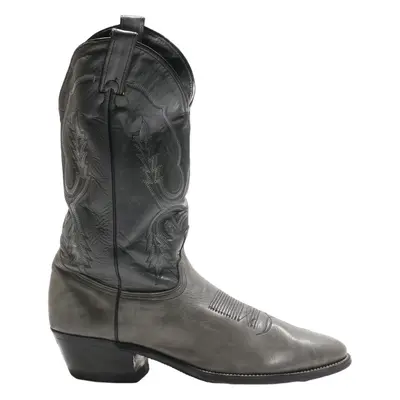 ABILENE Cowboy Boots Grey Leather Mens UK 9.5
