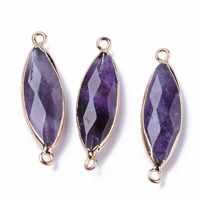 Natural Amethyst Links Connectors