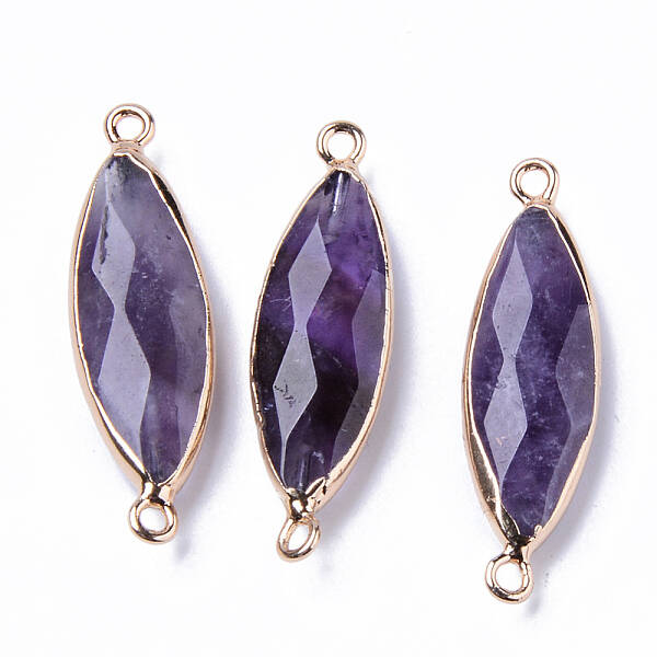 Natural Amethyst Links Connectors