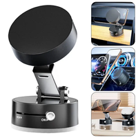 Magnetic Phone Holder with Vacuum Suction Cup 360 Degrees Rotating Phone Stand Universal Hands-free Folding Mobile Phone Moun...