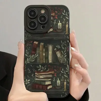 Book Pattern Phone Case, Anti-drop Cellphone Protective Case, Total Protective Shockproof Mobile Phone Cover for iPhone 11 12...