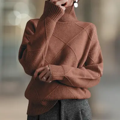 Aspen Ultra Cozy Ribbed Knit Turtleneck Women's Sweater