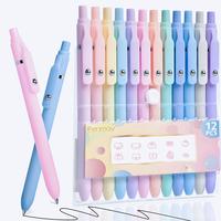 12 Pack Gel Pens – 0.5mm Fine Point Black Ink, Quick Dry, No Smudge, Smooth Writing, Comfortable Grip, Aesthetic Journaling...