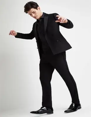 Black Double Breasted Tuxedo