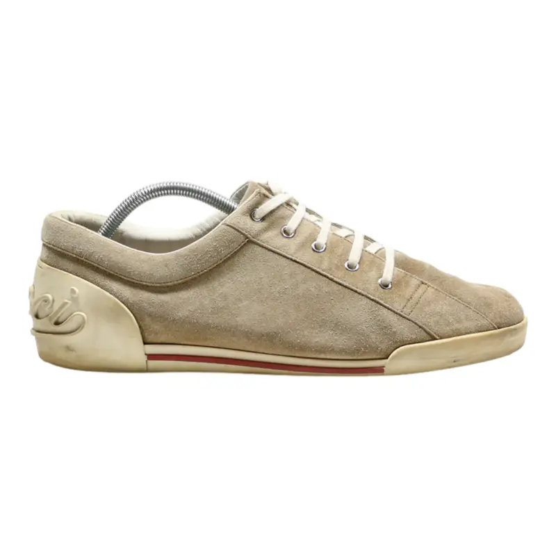 GUCCI Sneaker Trainers Beige Suede Mens UK 8