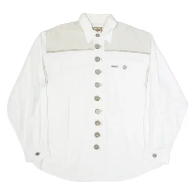 STOCKERPOINT Womens Shirt White Collared Long Sleeve L