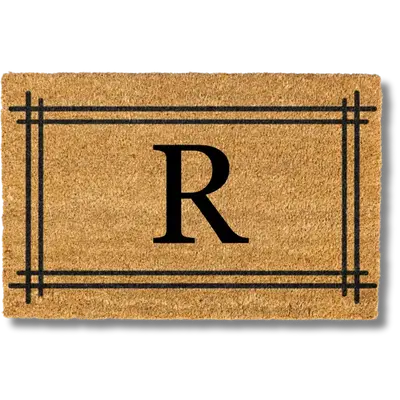 Personalized Monogram doormat with Double Border