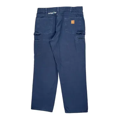Carhartt Carpenter Trousers - 36W 32L Navy Cotton | Size: 36″ waist