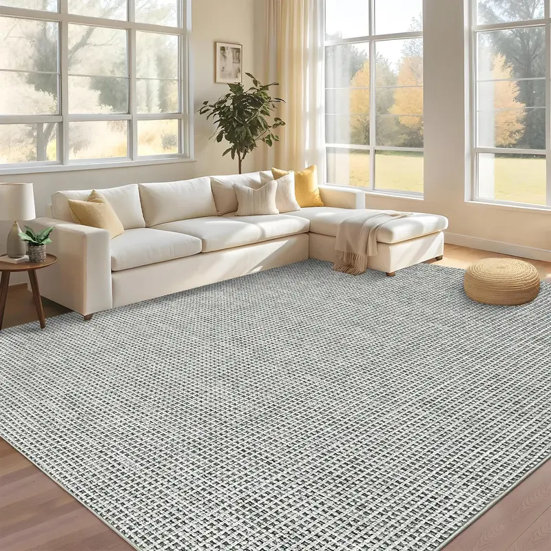 Garvee Area Rugs 5x7 Ft, Washable Living Room Rugs Boho Non-Slip Dining Room Rug Soft Ultra Thin Waffle Print Bedroom Rugs In...