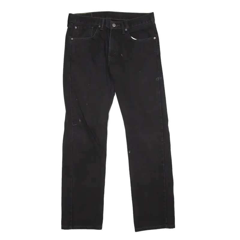 LEVI'S 505 Jeans Black Denim Regular Straight Mens W31 L32