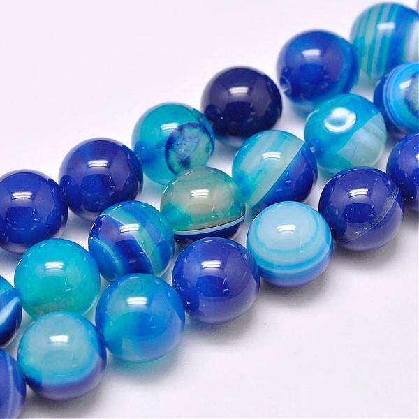 Natural Striped Agate/Banded Agate Bead Strands