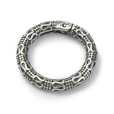 Tibetan Style 316 Surgical Stainless Steel Spring Gate Rings