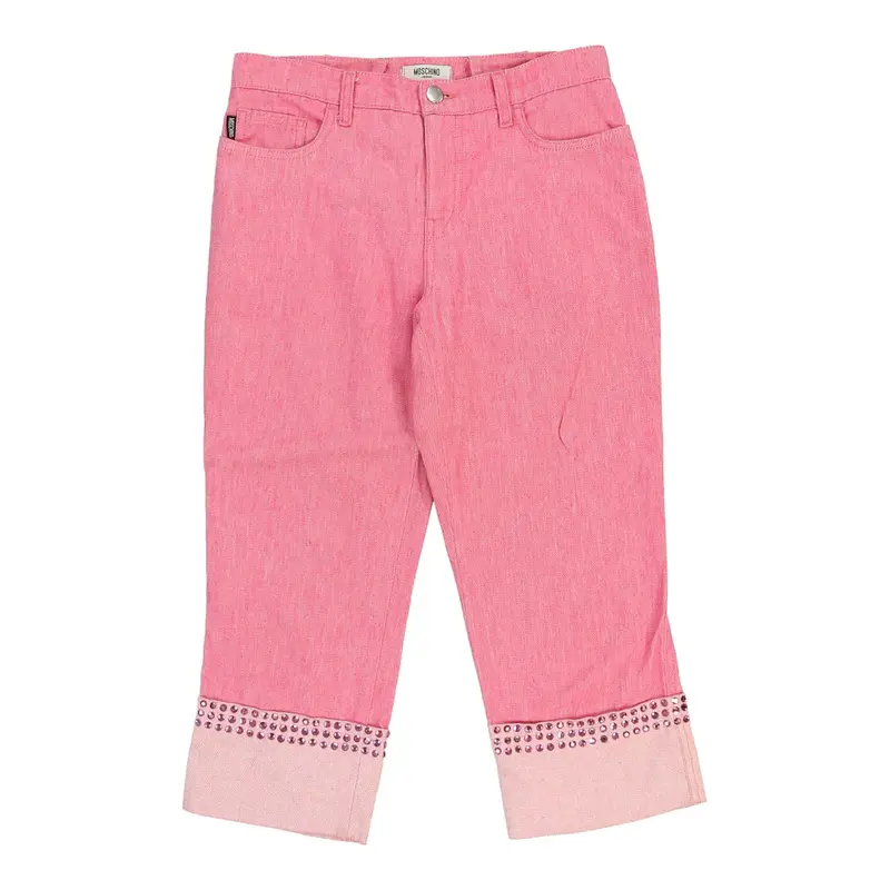 Age 14-16 Moschino Jeans Trousers - 28W 19L Pink Cotton | Size: 28