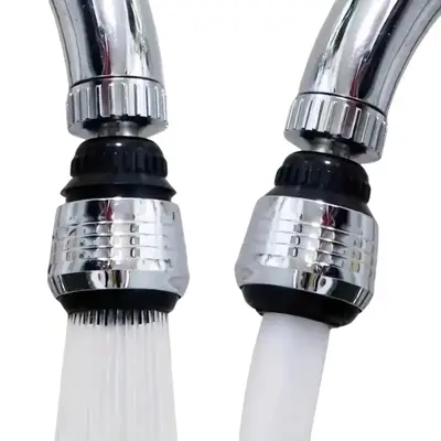 Kitchen Faucet Aerator, 2 Water Spray Modes, Universal Extended Sink Faucet, Splash-proof Faucet, Rotatable Spout for Home Ki...