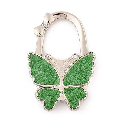 Glitter Butterfly Zinc Alloy Crystal Rhinestone Bag Hanger