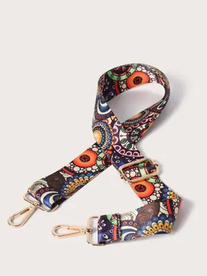 Floral Graphic Print Adjustable Bag Strap, Casual Shoulder Strap for Women's Handbag, All-match Bag Accessories