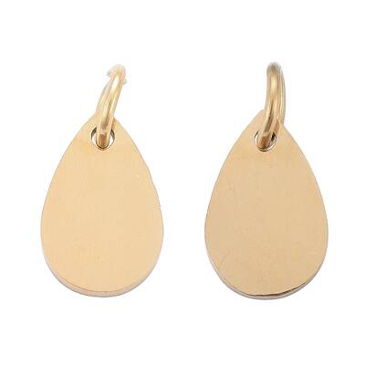 Ion Plating(IP) 304 Stainless Steel Stamping Blank Tag Charms