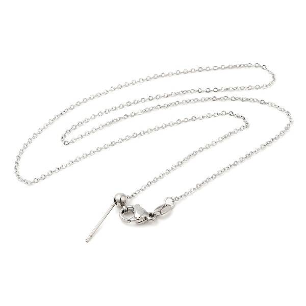 Non-Tarnish 304 Stainless Steel Cable Chain Necklace for Women