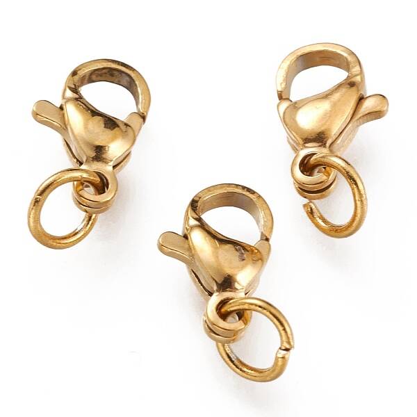 Ion Plating(IP) 304 Stainless Steel Lobster Claw Clasps